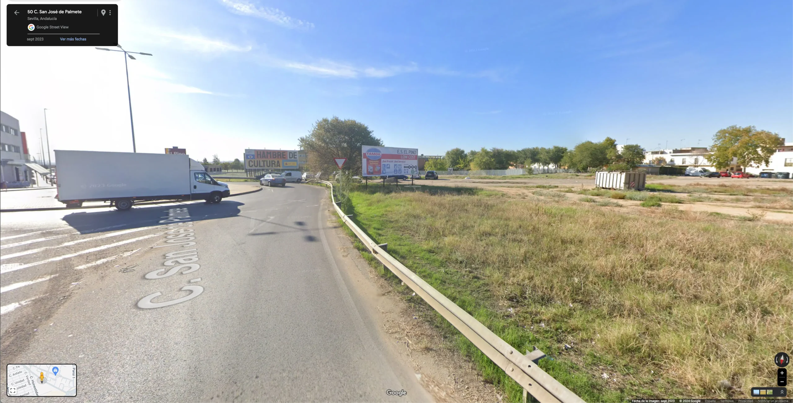 ENTRADA POLÍGONO EL PINO C/ PINO CENTRAL DESDE PALMETE